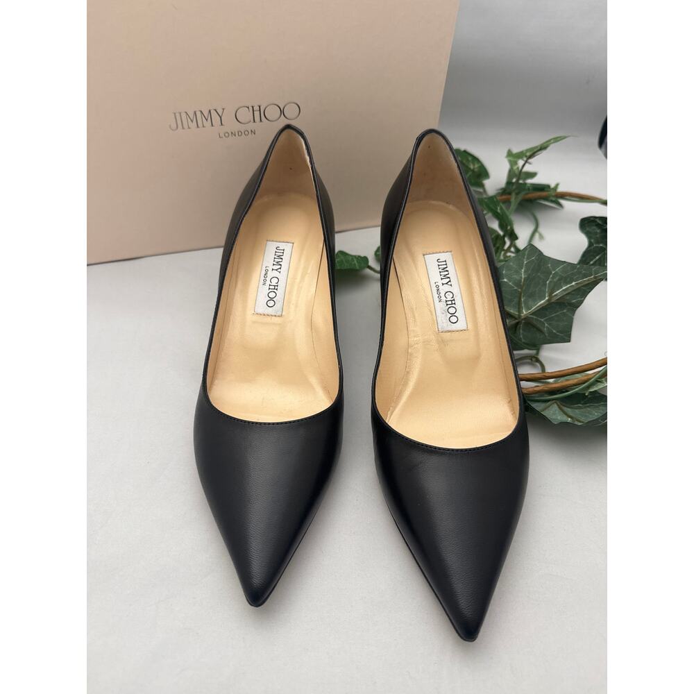 Jimmy Choo Black Kid Leather Pointed-Toe